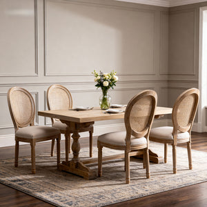 French Style Solid Wood Frame Seating for Dining