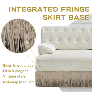 Soft Velvet Chesterfield Style Sofa