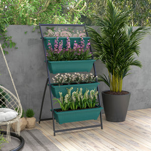 Outsunny 4 Tier Vertical Garden Planter Set