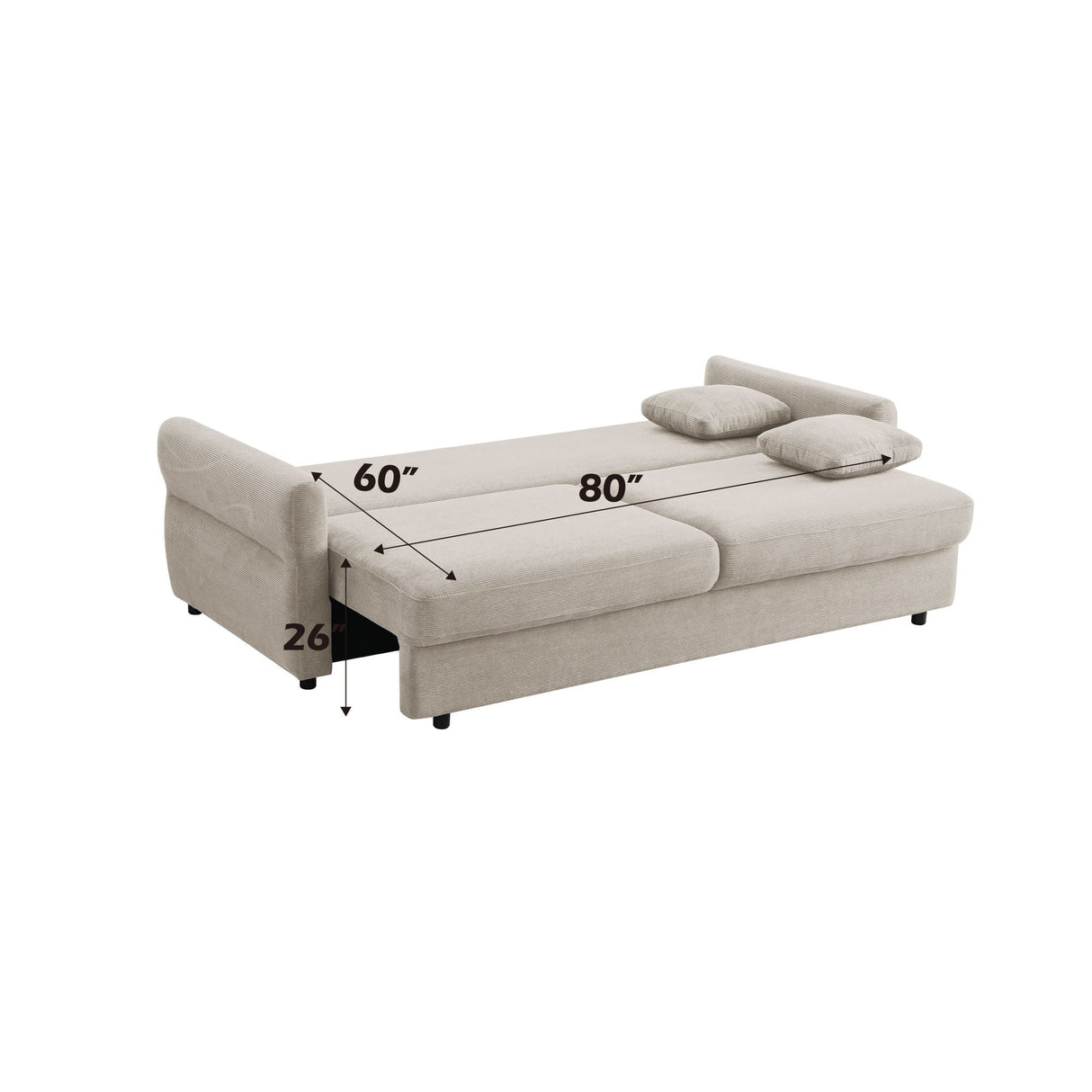 Haran Pull Out Sleeper Sofa With Storage
