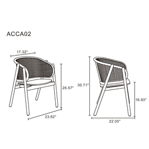 Versailles - Accent Armchair - Black / Natural