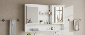 60" Wall-Mounted Bathroom Medicine Cabinet with Mirrors
