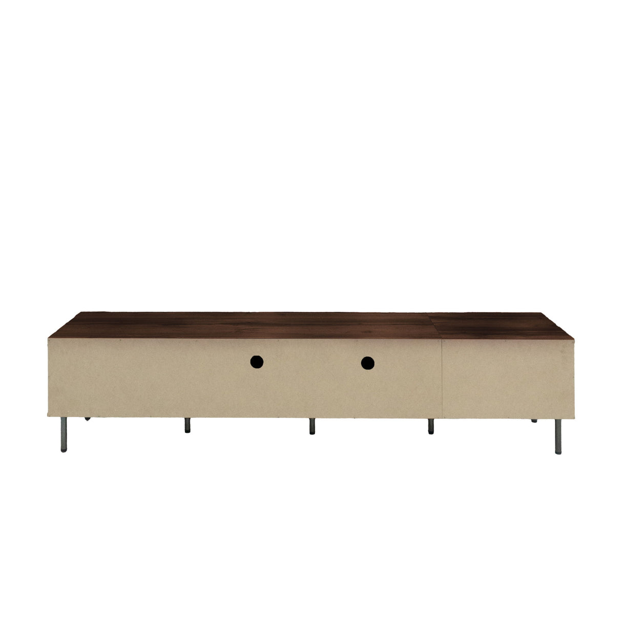 TV Stand For TVs Up To 85" With Closed Storage, Soft Closing Hinges - Walnut