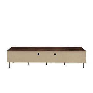 TV Stand For TVs Up To 85" With Closed Storage, Soft Closing Hinges - Walnut