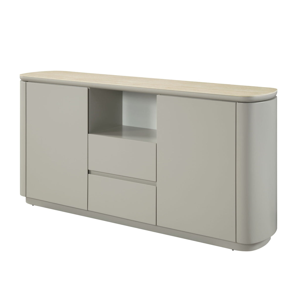 Ingram - Ceramic Top Server - Light Gray - Best Buy Furniture