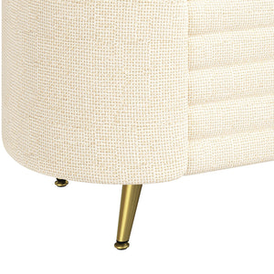 Modern Oval Storage Ottoman With Upholstery