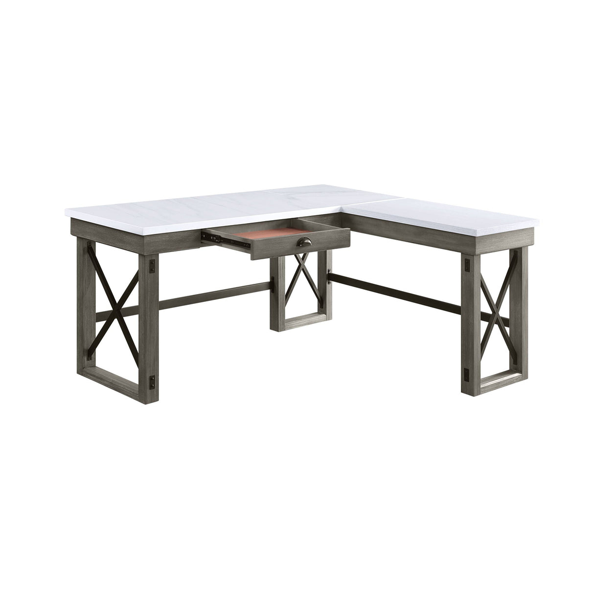 Talmar Marble Top Weathered Writing Desk With Lift Top