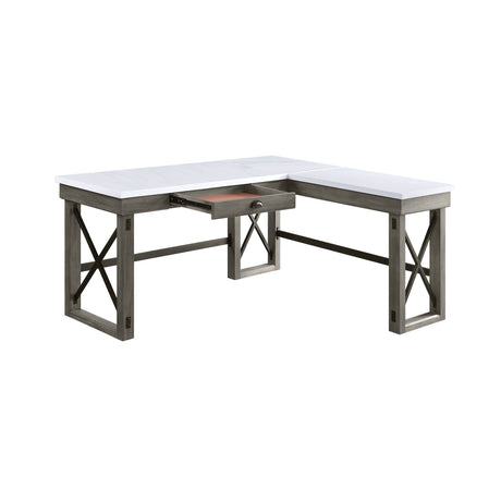 Talmar Marble Top Weathered Writing Desk With Lift Top