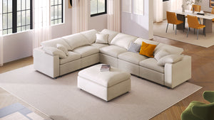 U_Style 120.8" Extra Large 7-Seater Modular Sectional Sofa