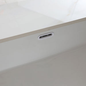 Elegant Vanity Top With Undermount Sink And Backsplash, Sintered Stone