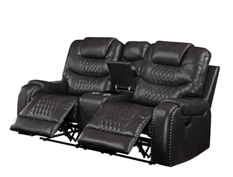 Braylon - Recliner Loveseat With Cupholder Console - Brown - Best Buy Furniture