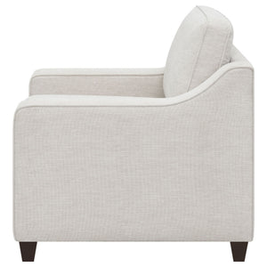 Mahaffey - Upholstered Sloped Track Arm Chair - Beige