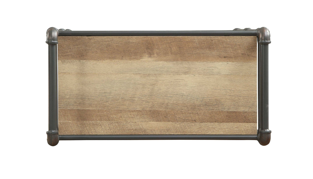 Itzel - Bookshelf - Antique Oak / Sandy Gray - Best Buy Furniture