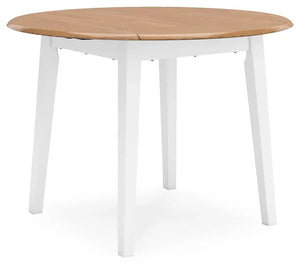 Gesthaven - Round Dining Room Drop Leaf Table - Best Buy Furniture