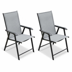 Outdoor Patio Chairs Set of 2 Stackable Portable for Deck, Garden, Camping and Travel