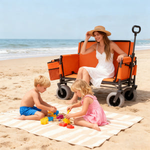 3-in-1 Folding Wagon with Bench Seat