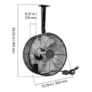 Greenhouse Air Circulation Fan, 1800 CFM, 10 Speeds, LCD Control