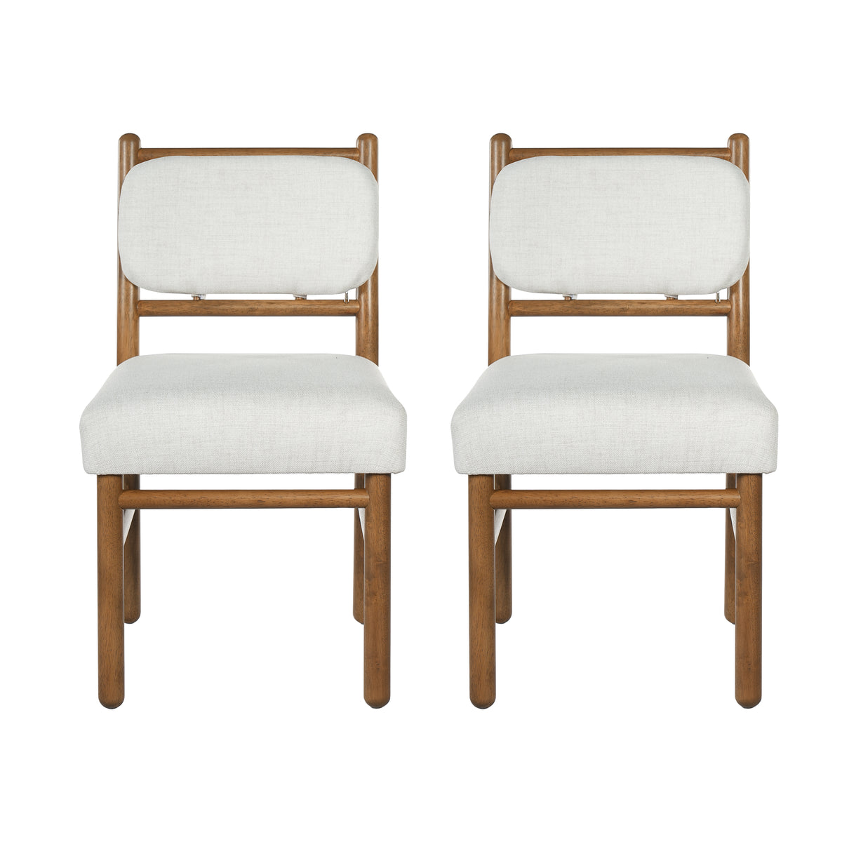 Fabric Upholstered Dining Chairs, Set of 2