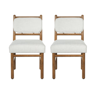 Fabric Upholstered Dining Chairs, Set of 2