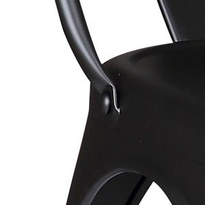 Set of 4 Stackable Metal Dining Chairs