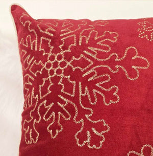 Red Velvet Holiday Throw Pillow 20x20