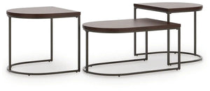 Vanmore - Occasional Table Set (Set of 3) - Dark Brown - Best Buy Furniture