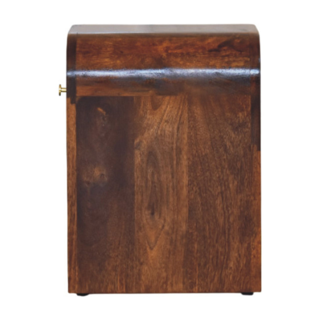 Mini Darcy Chestnut Nightstand with Curved Edges, 1-Drawer