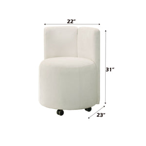 Blayde - Chenille Side Chair With Swivel (Set of 2) - White - Best Buy Furniture