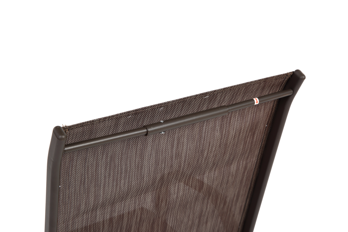 4 Piece Patio Chairs Set with Breathable Textilene Fabric (Brown)