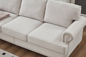 83" Modern Classic Design with Nails Living Room Three Seater Sofa