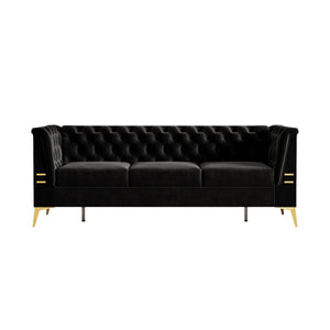 Luxurious Sofa With Legs, Modern Chesterfield Design, Tufted Upholstery, 3 Seat Couch For Living Room And Office