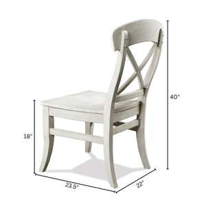 Harola - Cross-Back Dining Side Chairs In (Set of 2) - Smoky White