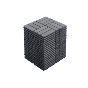 Acacia Wood Interlocking Deck Tiles Checker Pattern For Outdoor Flooring