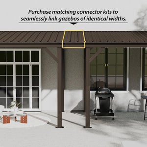 Gazebo Connector Kit for 12ft Width Wall-Mounted Gazebos