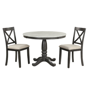 5 Pieces Dining Table And Chairs Set For 4 Persons, Kitchen Room Solid Wood Table With 4 Chairs