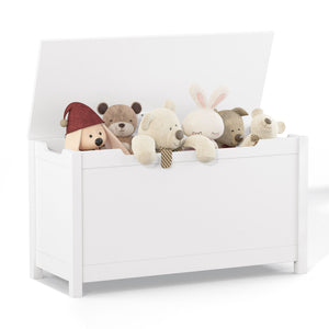 Toy Box Storage With Safety Hinged Lid