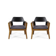 Soho - Transitional Style Outdoor Club Chair (Set of 2) With Cushions - Teak - Best Buy Furniture