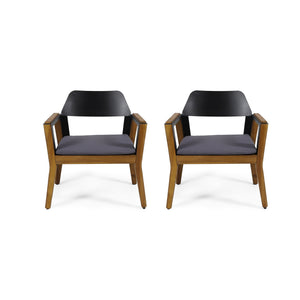 Soho - Transitional Style Outdoor Club Chair (Set of 2) With Cushions - Teak - Best Buy Furniture