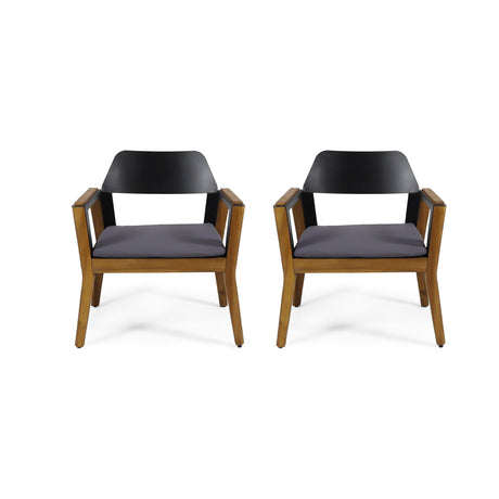 Soho - Transitional Style Outdoor Club Chair (Set of 2) With Cushions - Teak - Best Buy Furniture