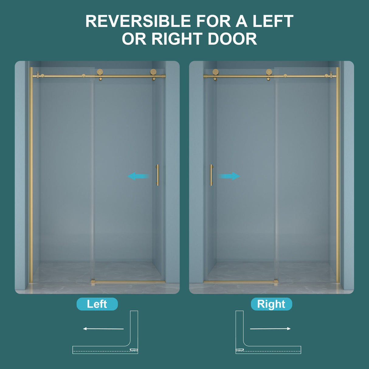 Single Sliding Bypass Shower Door Enclosure With Tempered Glass