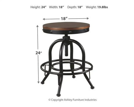 Valebeck - Swivel Barstool (Set of 2) - Best Buy Furniture
