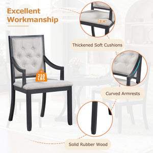 5 Piece Dining Set Extendable Round Table And 4 Chairs - Black / Oak