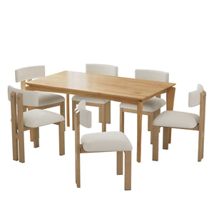 7 Piece Dining Set With Upholstered Armless Chairs And Table - Best Buy Furniture