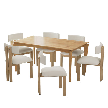 7 Piece Dining Set With Upholstered Armless Chairs And Table - Best Buy Furniture