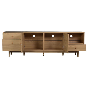 TV Stand With Doors - Natural