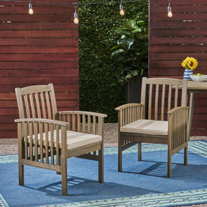 Casa - Acacia Dining Chair Set With Cushions, - Best Buy Furniture