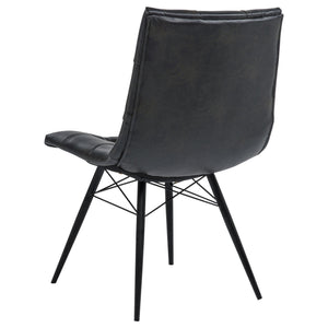 Tufted Back Dining Chairs (Set of 4) - Black