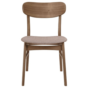 Whisten - Dining Set With Rounded Tabletop And Upholstered Chairs