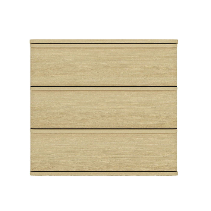Oak Nightstand with Functional Storage - Three Drawers