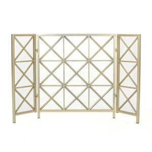 Margaret - 3 Panel Fireplace Screen Iron - Best Buy Furniture